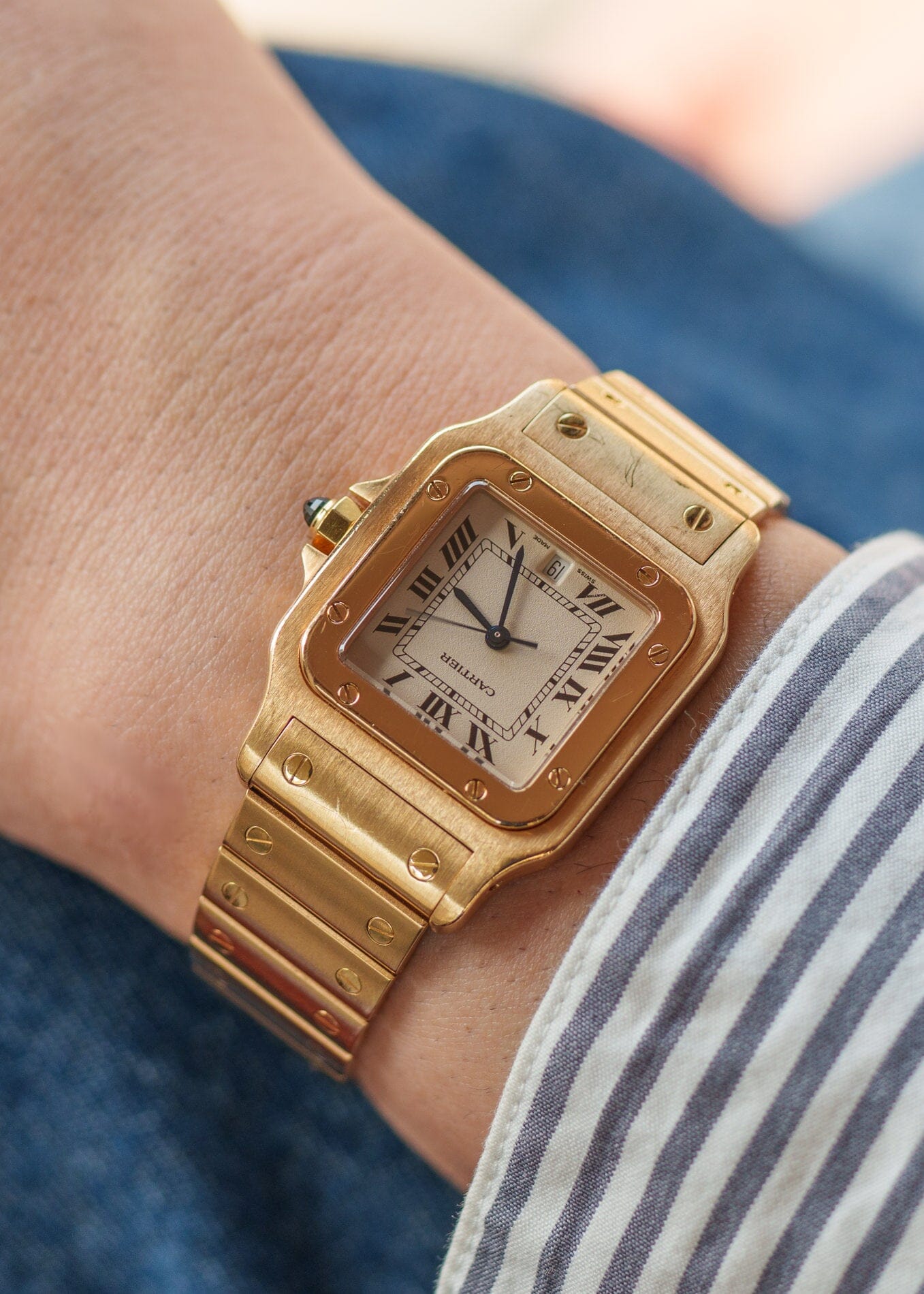 Cartier Santos Galbee LM 887901 YG with Service Paper | ARBITRO