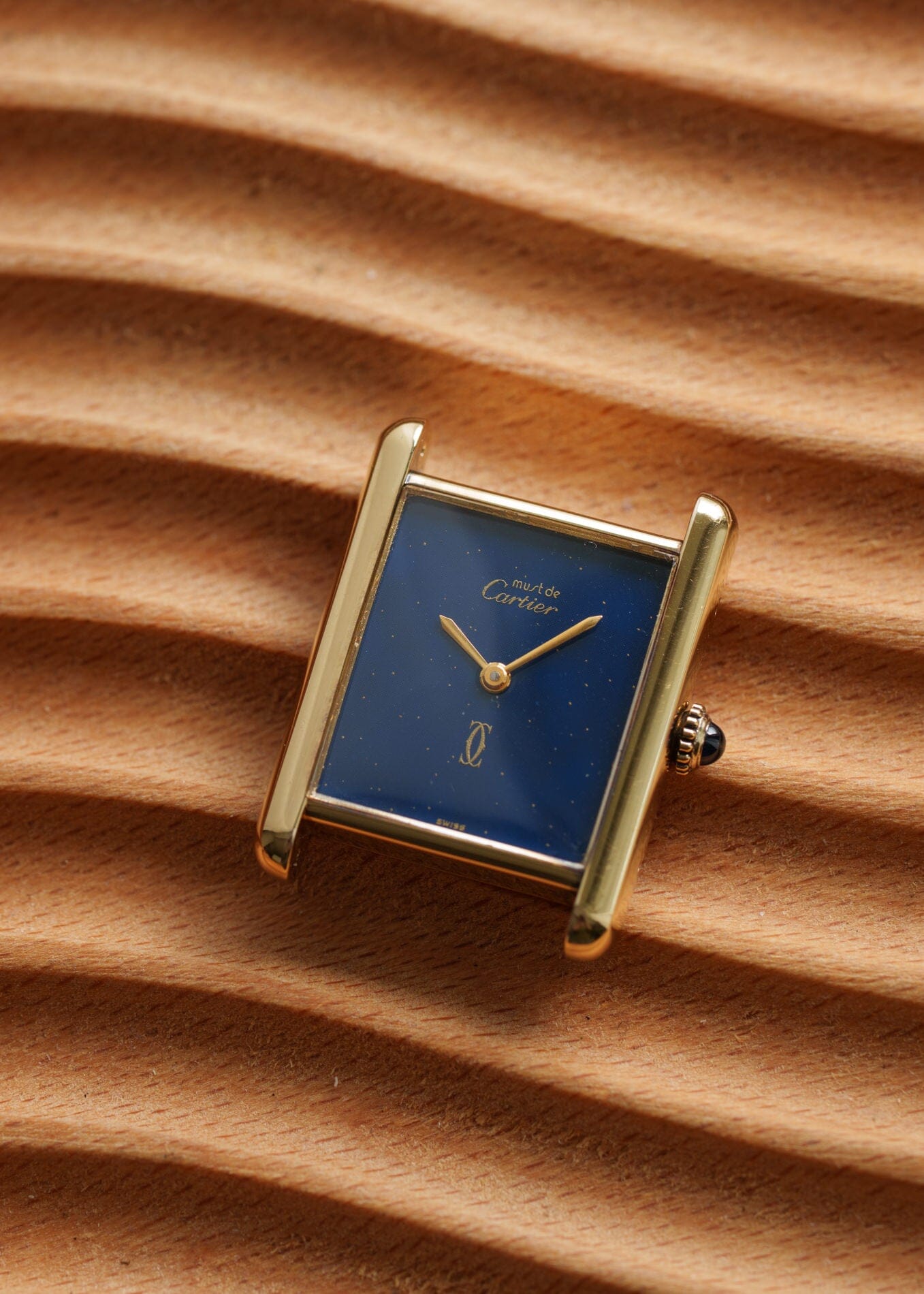 カルティエ マストタンク LM ラピスブルー 手巻き Watch CARTIER 