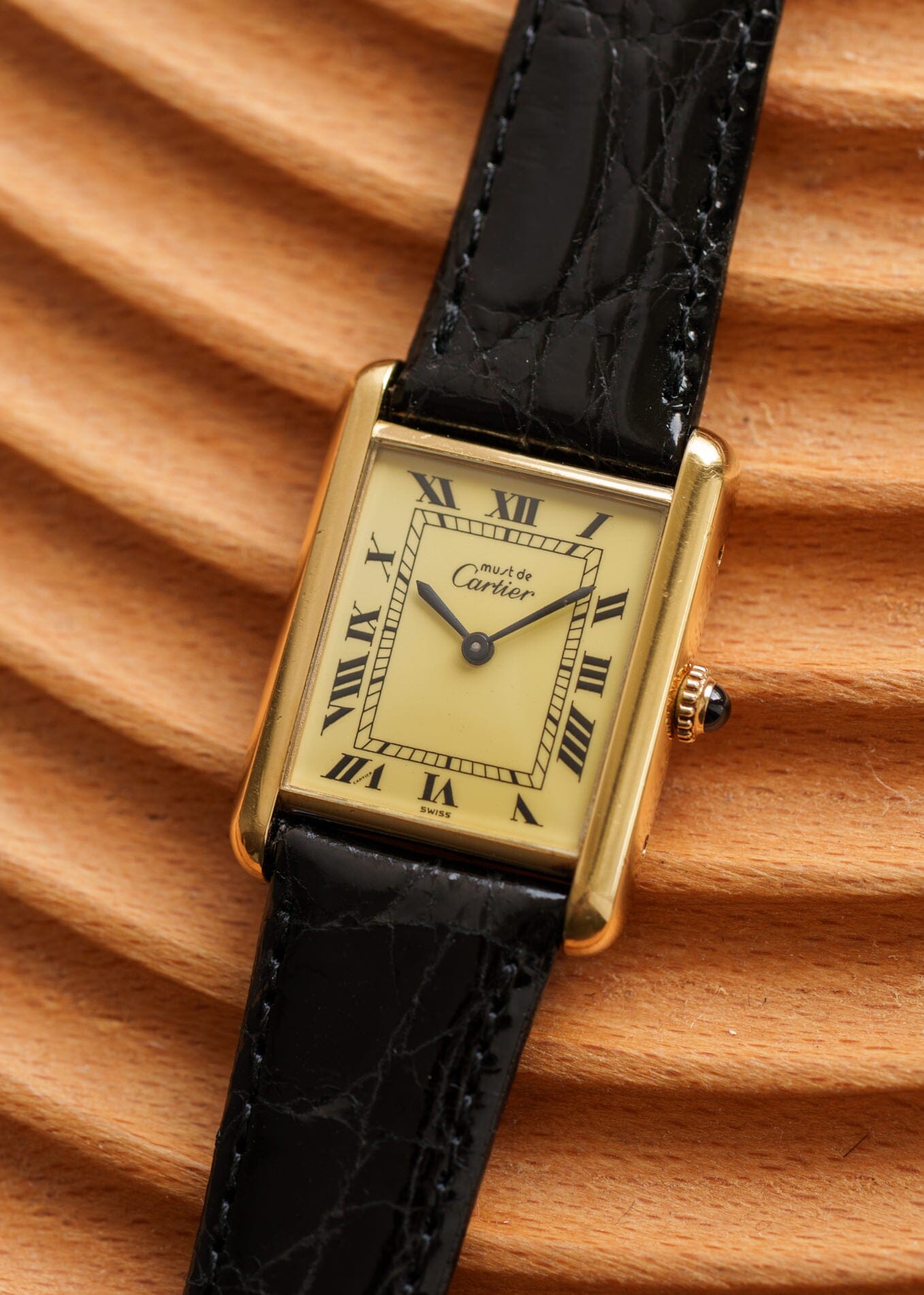 カルティエ マストタンク LM アイボリーローマン 手巻き Watch CARTIER 