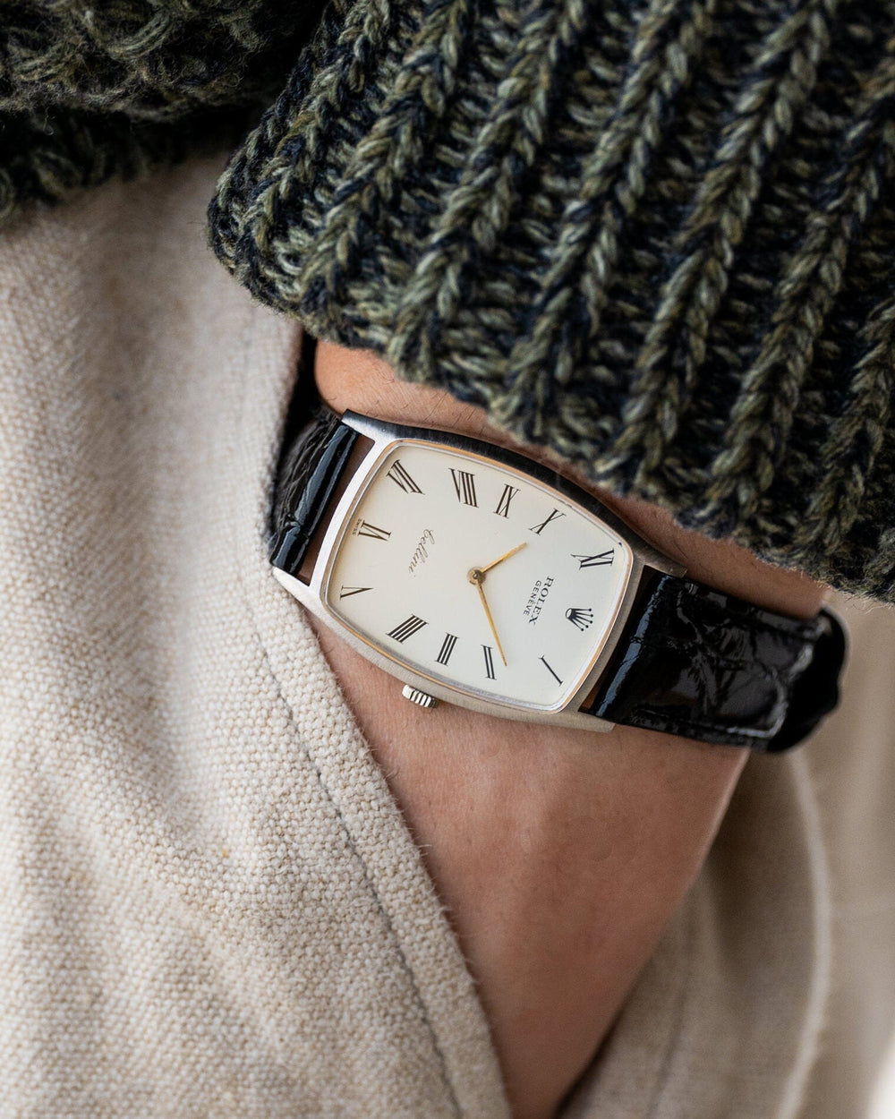 Rolex Cellini 3807 Wg White Roman