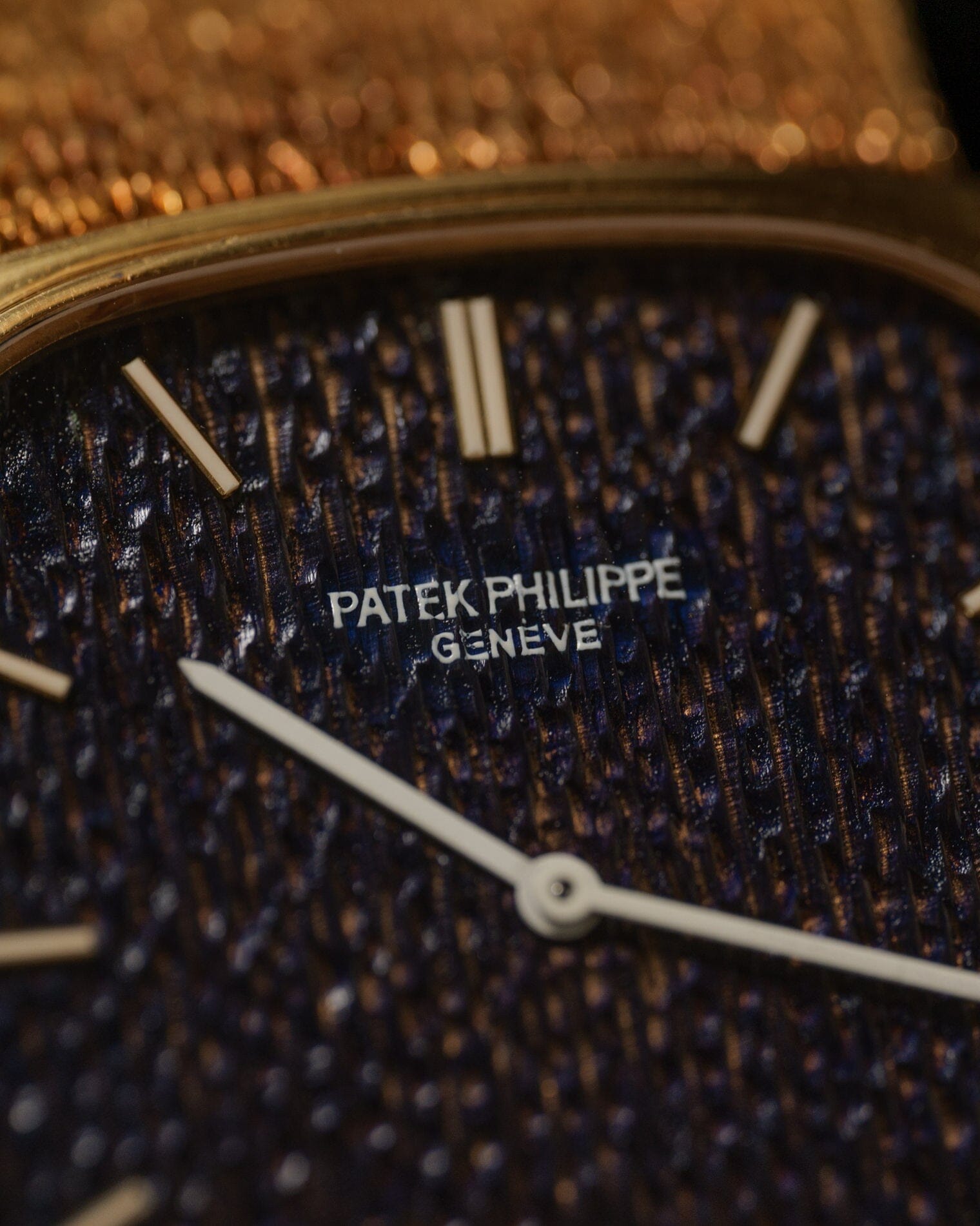 Patek Philippe 3666 クッションケース YG ブラックダイアル 槌目仕上げ Watch PATEK PHILIPPE 