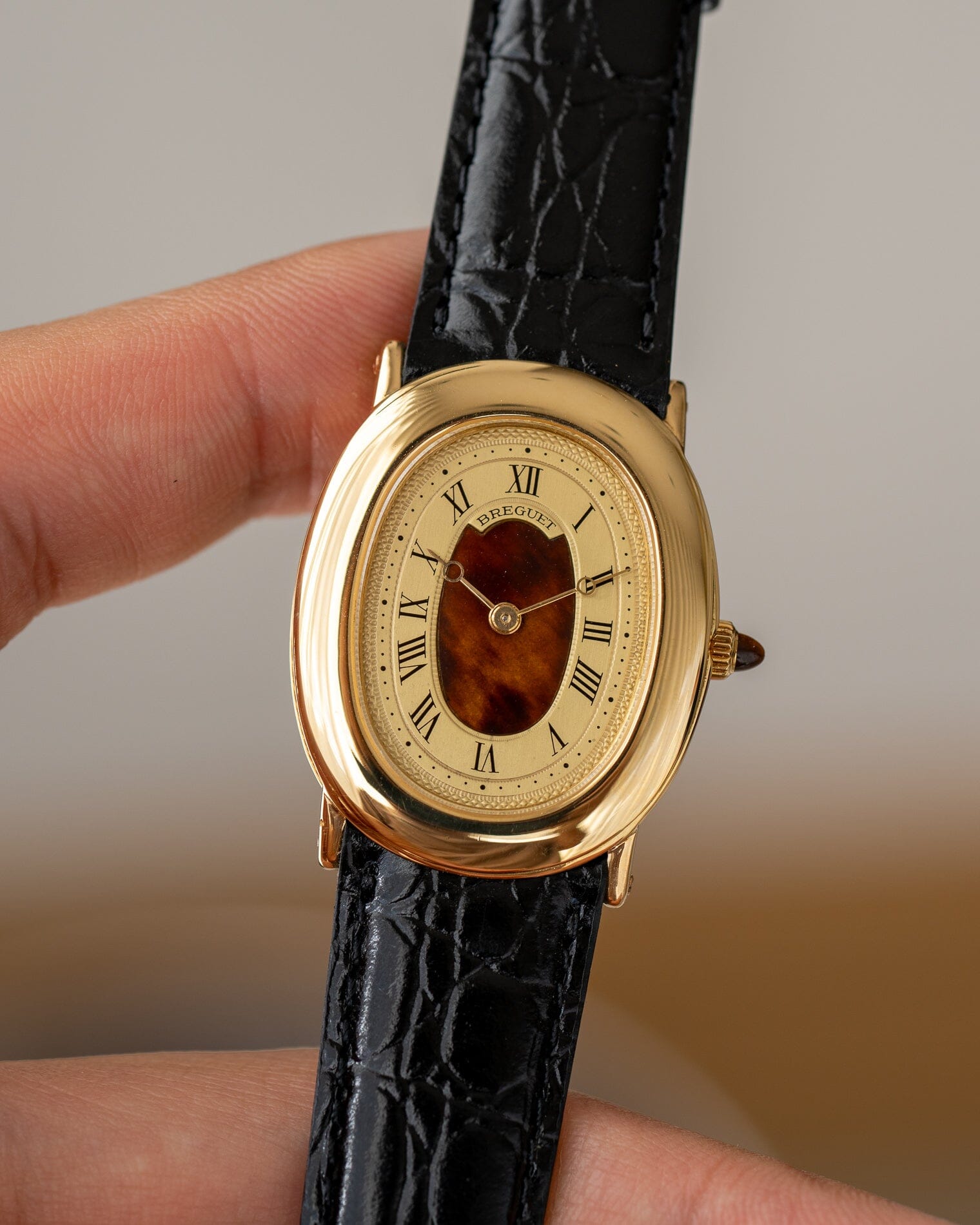 Breguet Oval 7070 YG Manual winding champagne dial Tortoiseshell