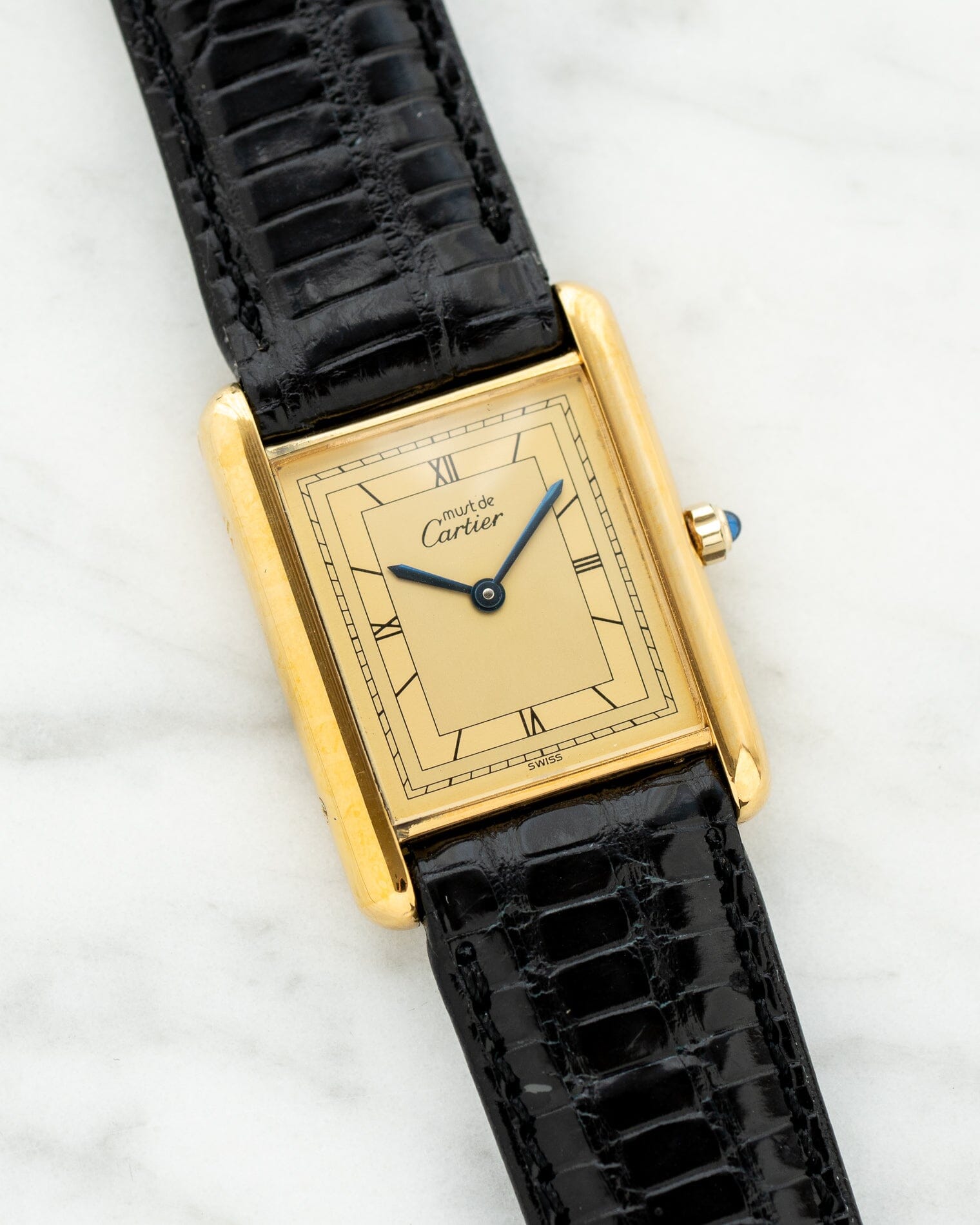 must de Cartier Tank LM Small Roman QZ ARBITRO - Main Image