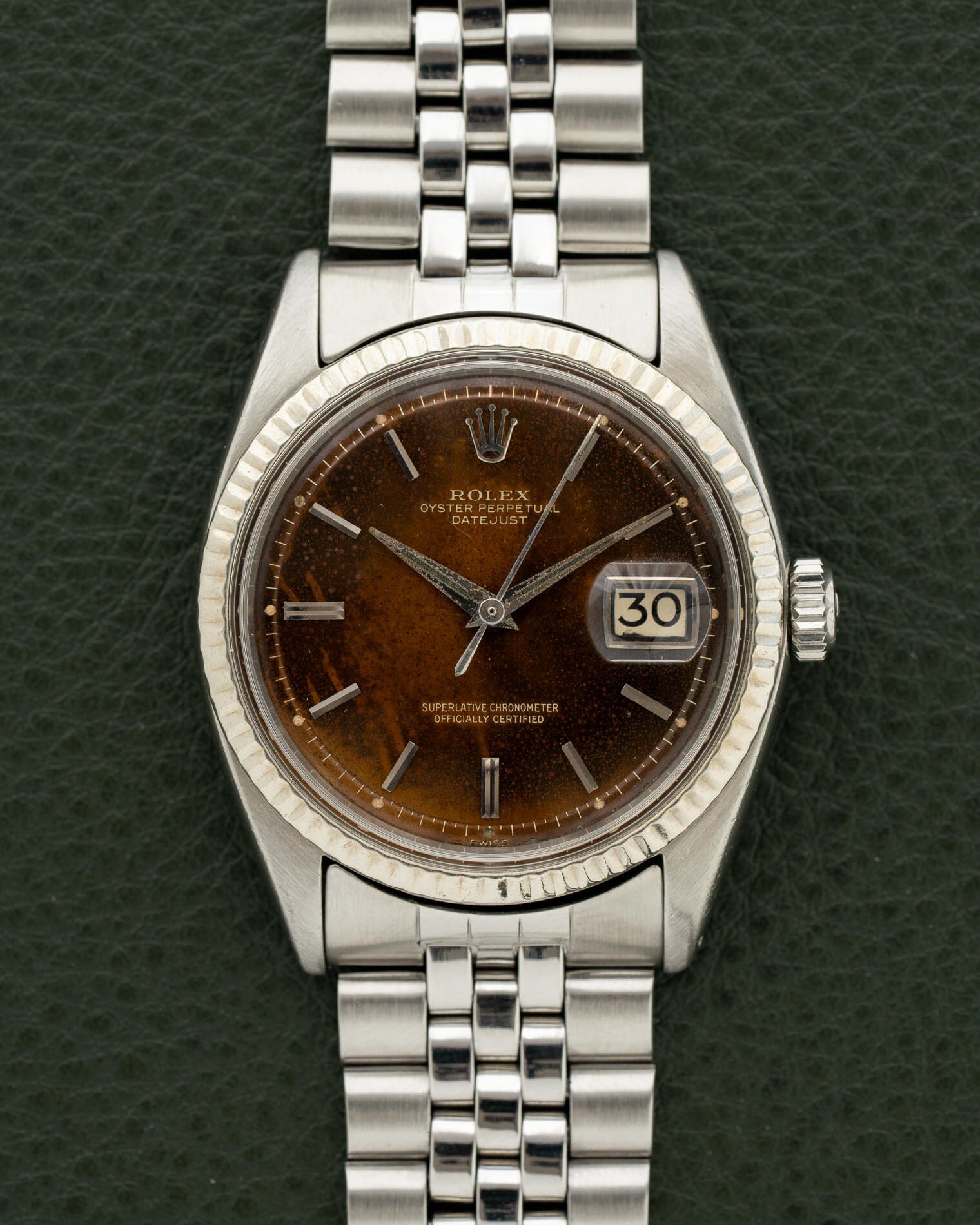 Rolex Datejust Tropical Brown Mirror Around 1962 ARBITRO