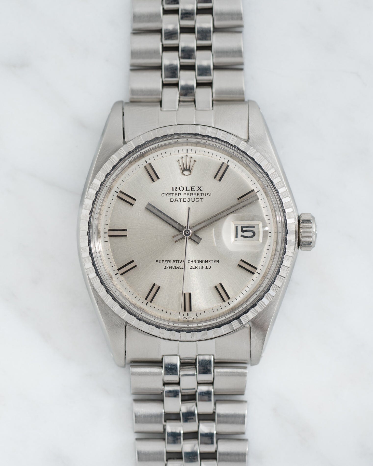 ROLEX DATEJUST用 WIDE BOY シルバーσ文字盤 3針セット - 時計