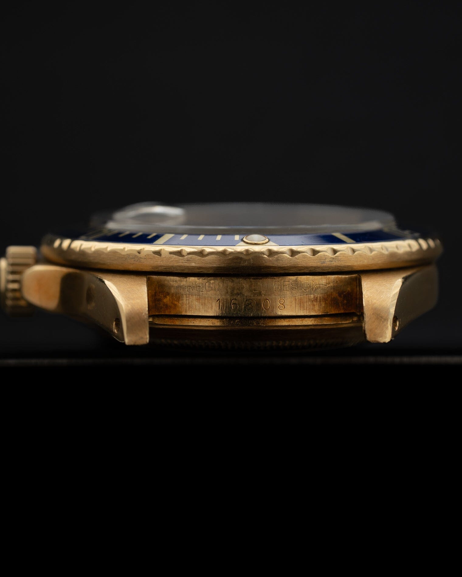 Rolex Submariner Date 16808 YG Blue Dial Watch ROLEX 