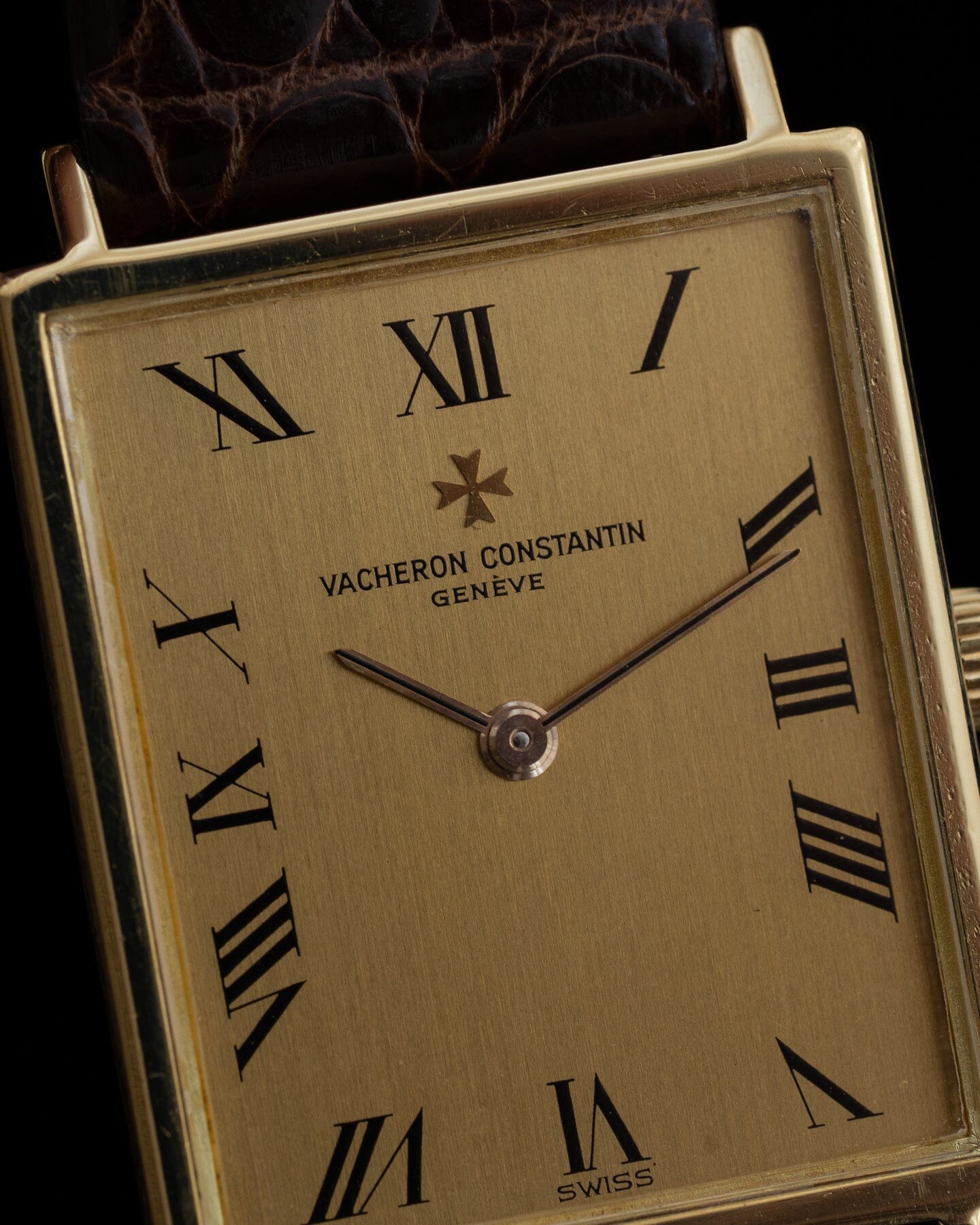 Vacheron Constantin Rectangle 39011 YG Champagne Roman Dial