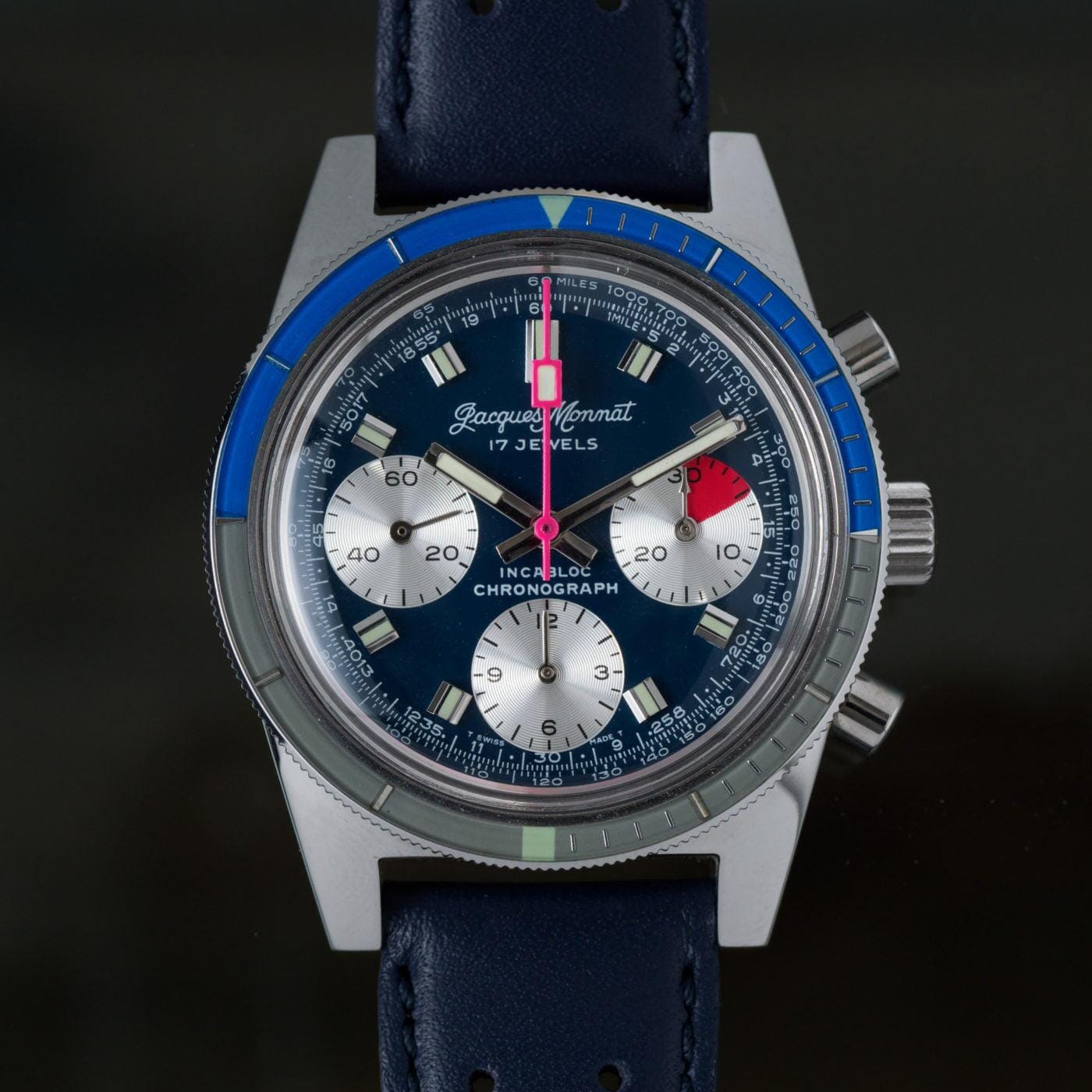 JACQUES MONNAT Chronograph 1970s - Arbitro