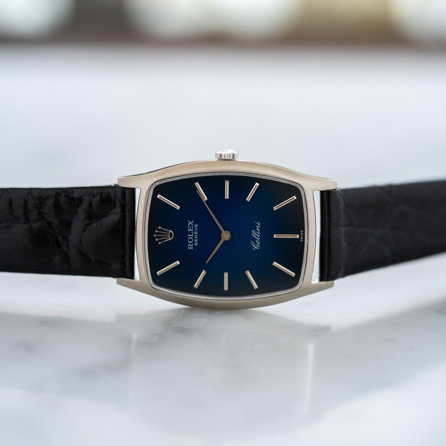 ロレックス チェリーニ 3807 ネイビーグラデーション / ROLEX Cellini 3807 WG Navy Gradation |  ARBITRO