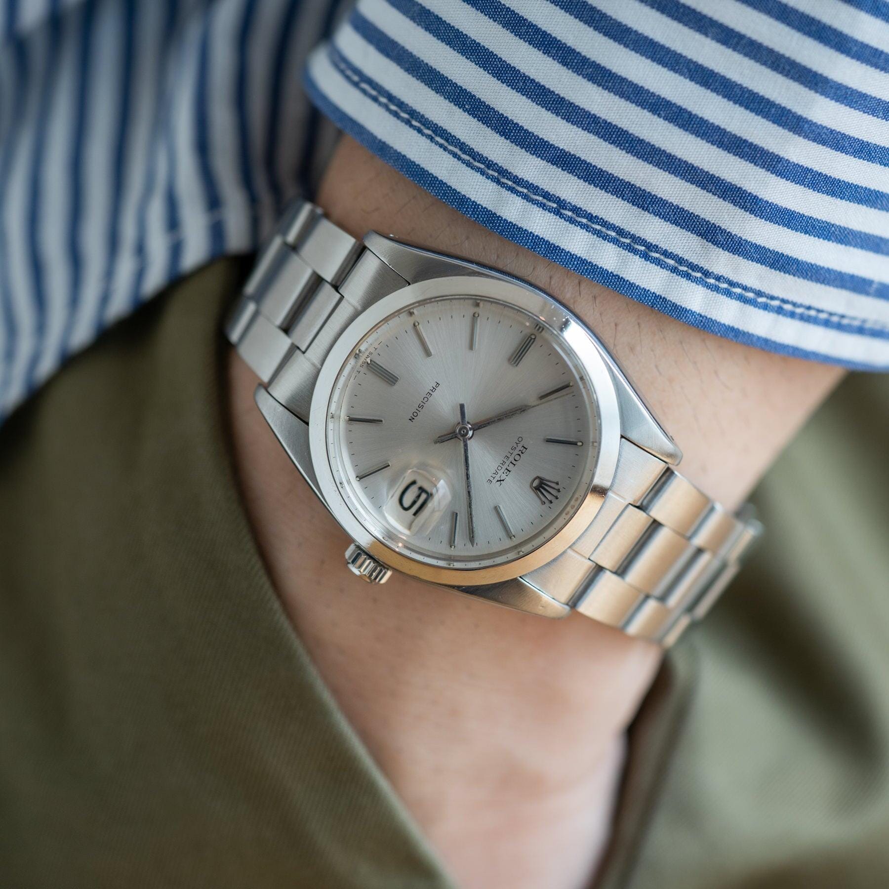 ROLEX Oysterdate Precision 6694 Silver ARBITRO