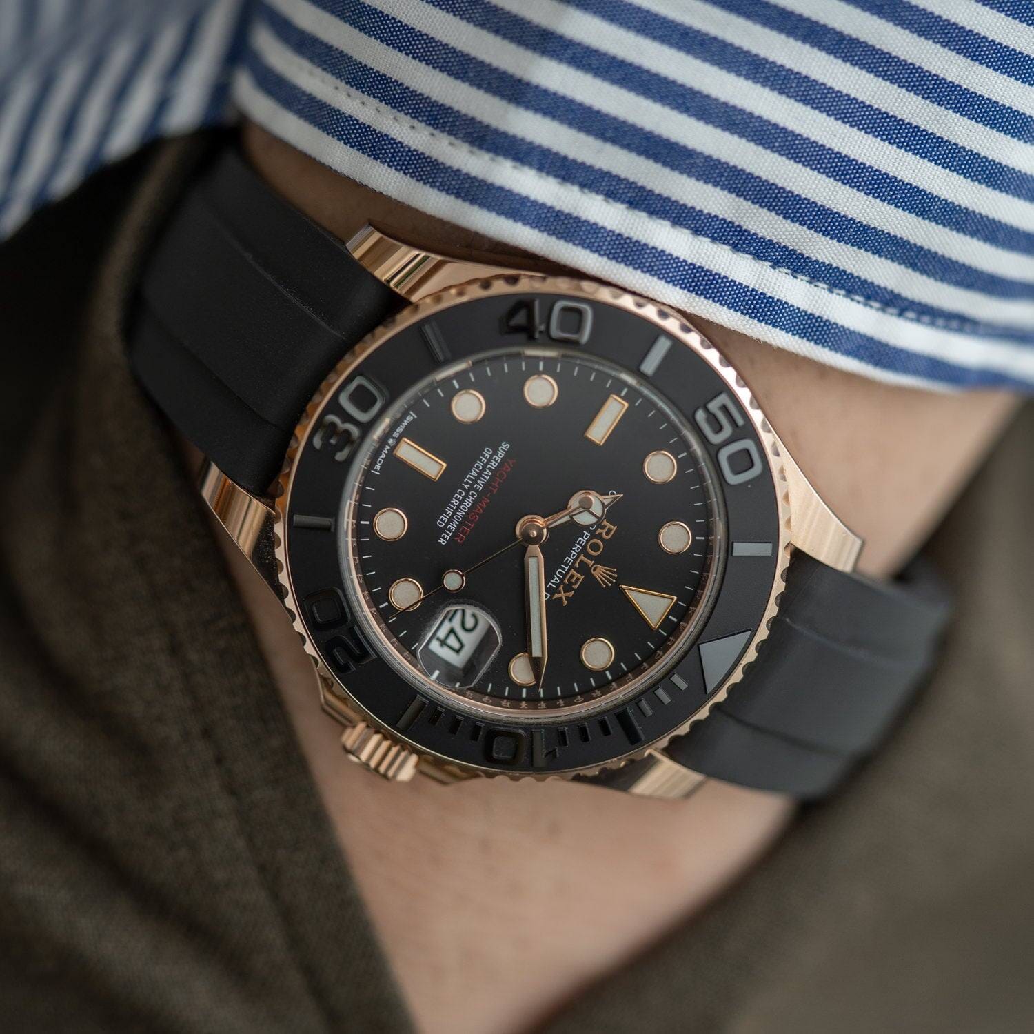 Rolex yacht master sale 37 rose gold price