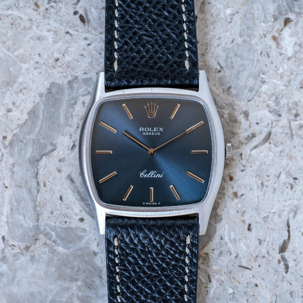 ROLEX Cellini 3805 WG Navy Dial