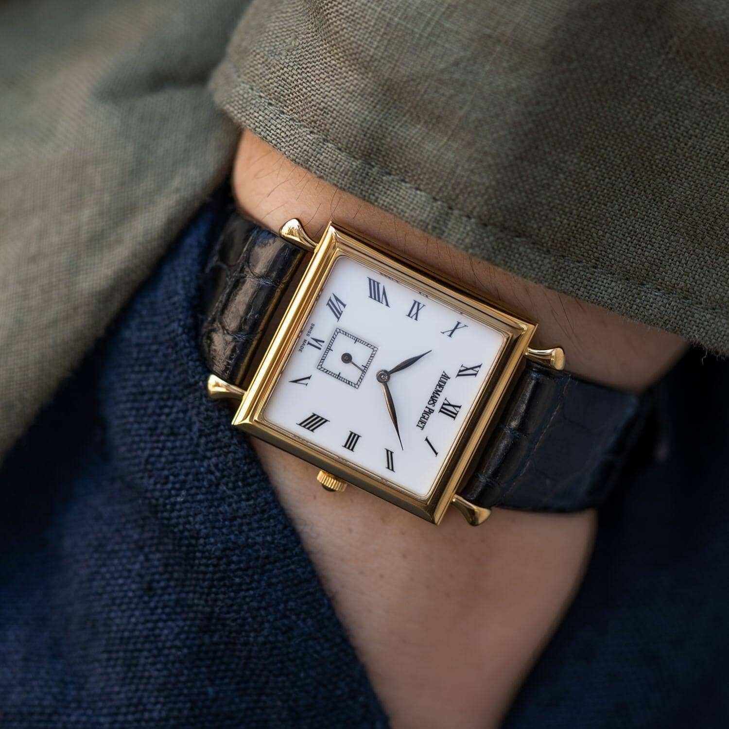 AUDEMARS PIGUET 4876 BA YG White Roman Dial Box and Paper ARBITRO