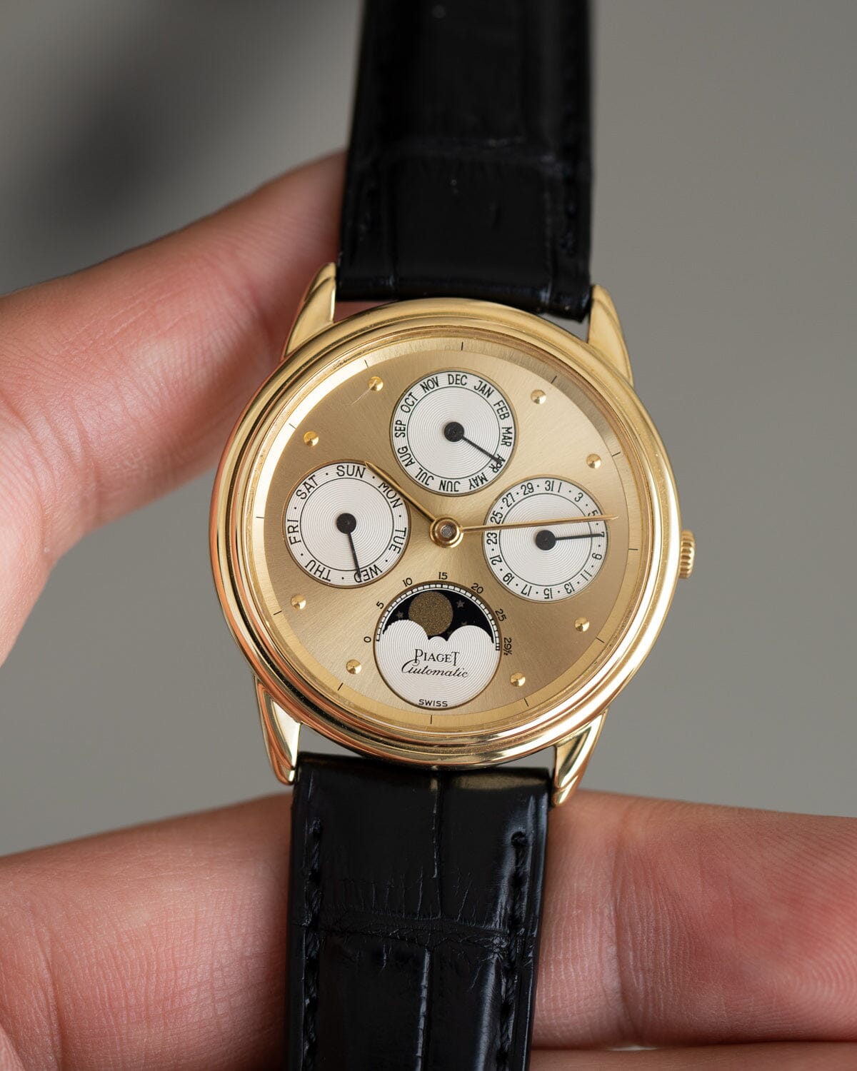 Piaget Gouverneur 15958 YG Triple Calendar Moonphase Automatic