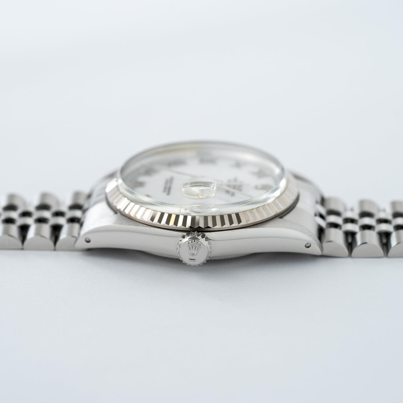 ROLEX Datejust 16014 White Roman SS/WG