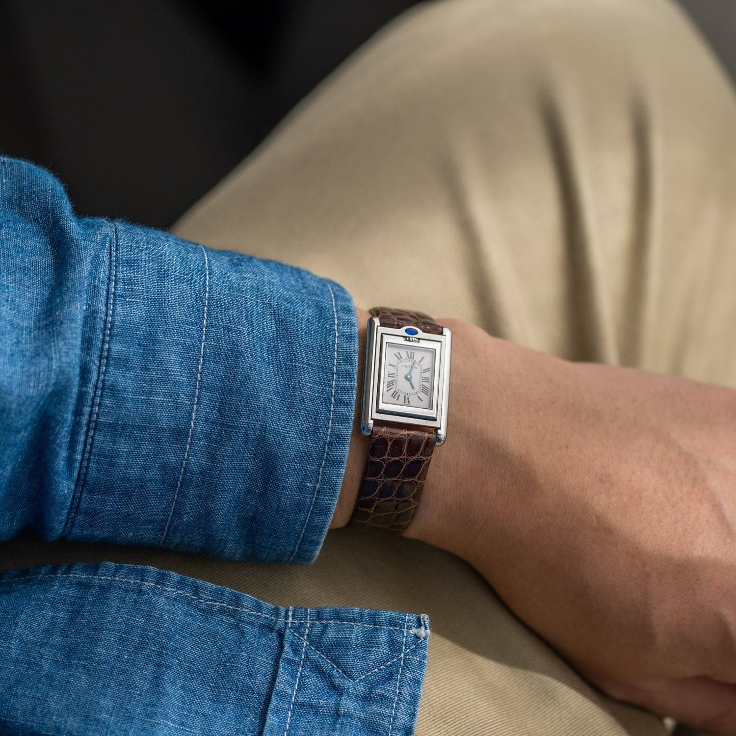 カルティエ タンクバスキュラント SM ホワイトローマン QZ / Cartier ...