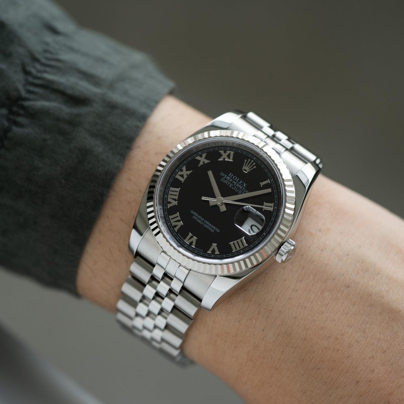 Rolex 116234 hot sale black dial