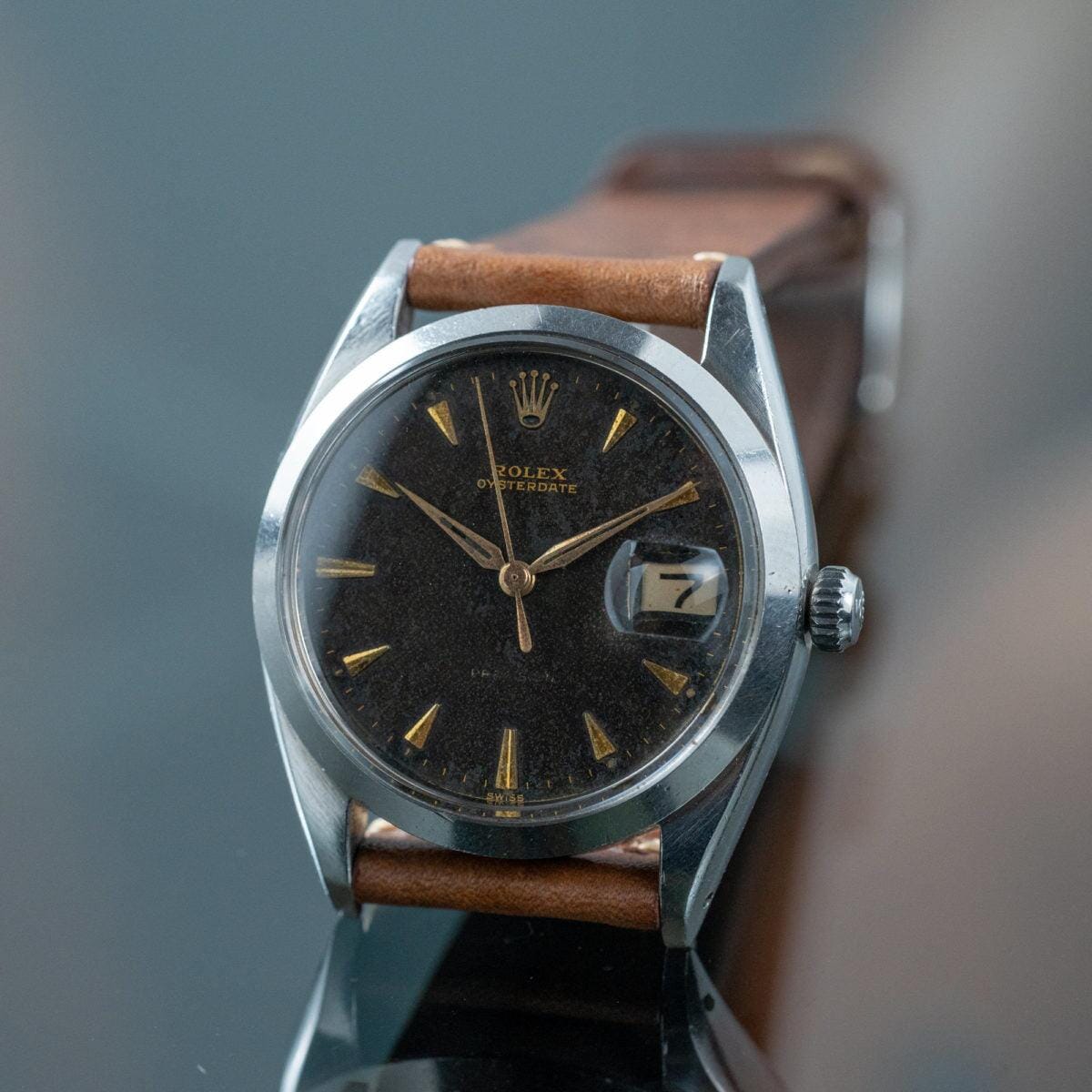 ロレックス オイスターデイト プレシジョン 6694 ブラック ミラーダイアル 1962年製 / ROLEX 6694 Cal.1225 |  ARBITRO