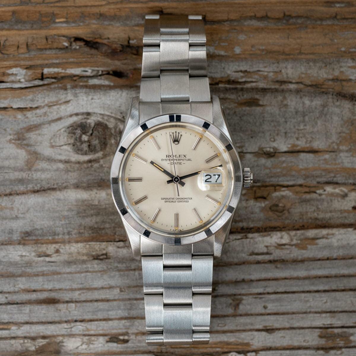 ROLEX Oyster Perpetual Date 15010 Ivory Dial 1980s - Arbitro