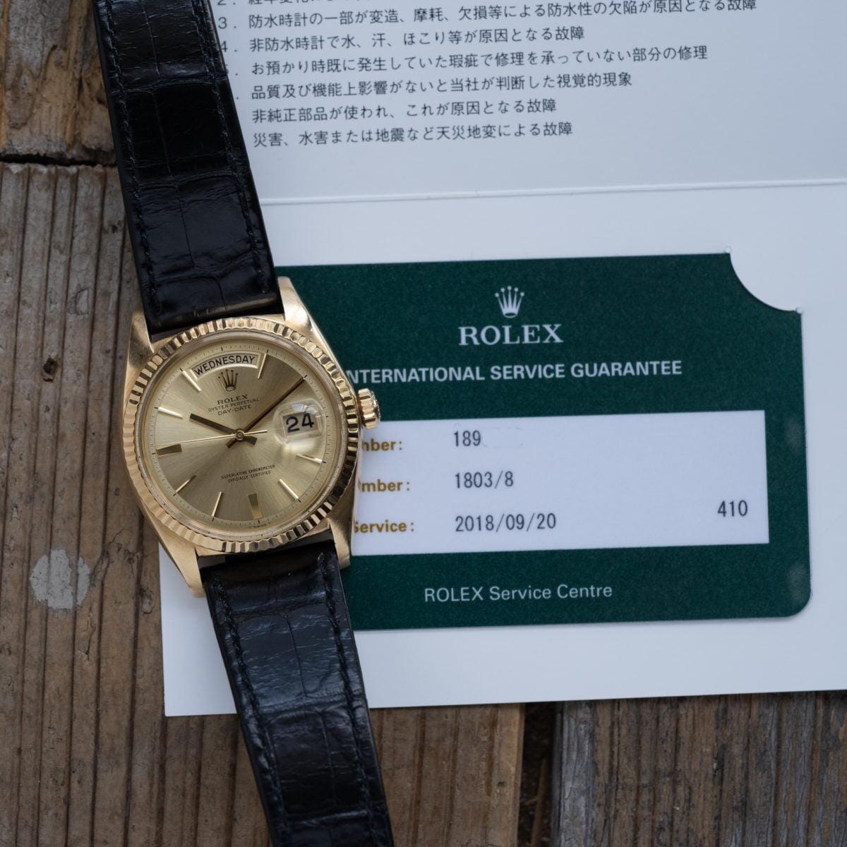 ロレックス デイデイト 1803 YG 18金無垢 / ROLEX Day Date 1803/8 | ARBITRO