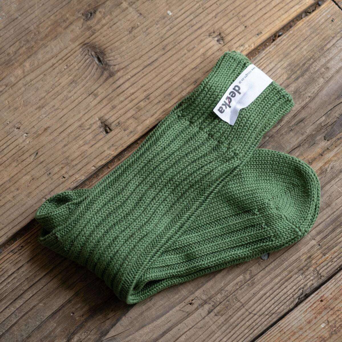 Decka heavy weight plain socks (Green) - Arbitro