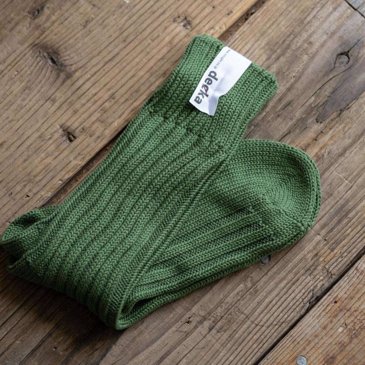 Decka heavy weight plain socks (Green)